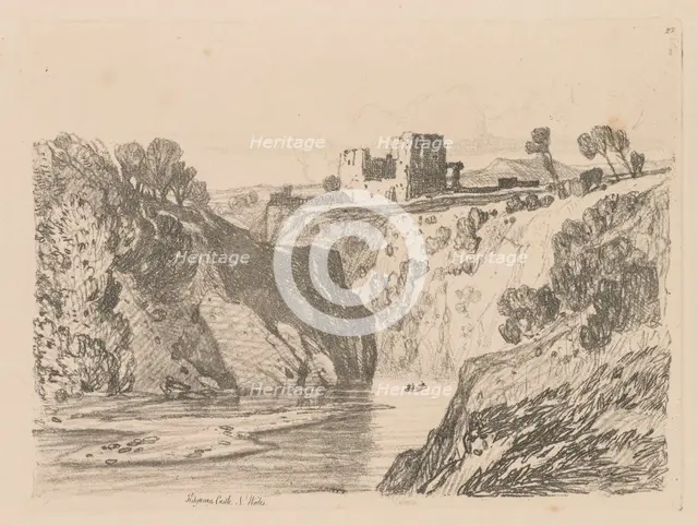 Liber Studiorum: Plate 27, Kilgarren Castle, N. Wales, 1838. Creator: John Sell Cotman (British, 1782-1842).