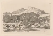 Liber Studiorum: Plate 21, View in North Wales, 1838. Creator: John Sell Cotman (British, 1782-1842)