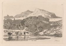Liber Studiorum: Plate 21, View in North Wales, 1838. Creator: John Sell Cotman (British, 1782-1842)