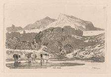 Liber Studiorum: Plate 21, View in North Wales, 1838. Creator: John Sell Cotman (British, 1782-1842)