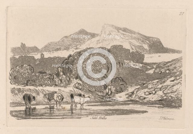 Liber Studiorum: Plate 21, View in North Wales, 1838. Creator: John Sell Cotman (British, 1782-1842).