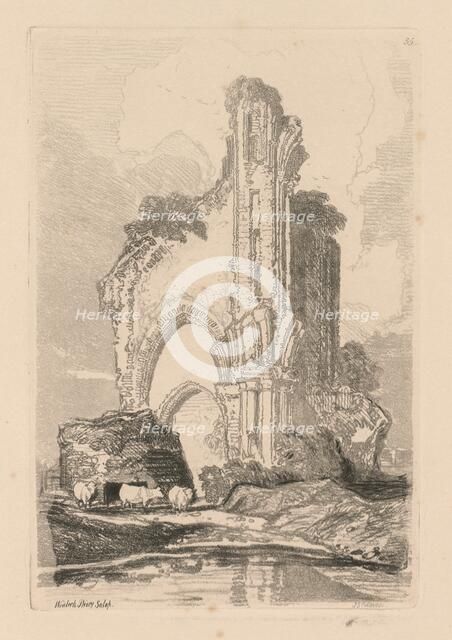 Liber Studiorum: Plate 35, Wenlock Priory, Salop, 1838. Creator: John Sell Cotman (British, 1782-1842).