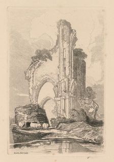 Liber Studiorum: Plate 35, Wenlock Priory, Salop, 1838. Creator: John Sell Cotman (British, 1782-1842)