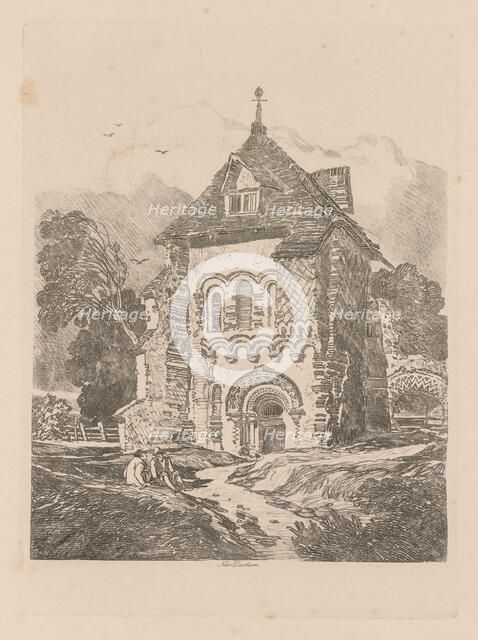 Liber Studiorum: Plate 36, Church near Durham, 1838. Creator: John Sell Cotman (British, 1782-1842).
