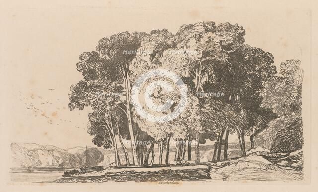 Liber Studiorum: Plate 3, Trees near Twickenham, 1838. Creator: John Sell Cotman (British, 1782-1842).