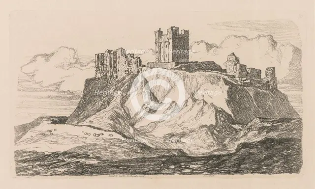 Liber Studiorum: Plate 30, Bambro Castle, Northumberland, 1838. Creator: John Sell Cotman (British, 1782-1842).