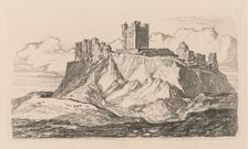 Liber Studiorum: Plate 30, Bambro Castle, Northumberland, 1838. Creator: John Sell Cotman (British, 1782-1842)