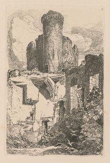 Liber Studiorum: Plate 31, Conway Castle, N. Wales, 1838. Creator: John Sell Cotman (British, 1782-1842)