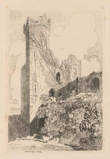 Liber Studiorum: Plate 32, Caernarvon Castle, N. Wales, 1838. Creator: John Sell Cotman (British, 1782-1842)