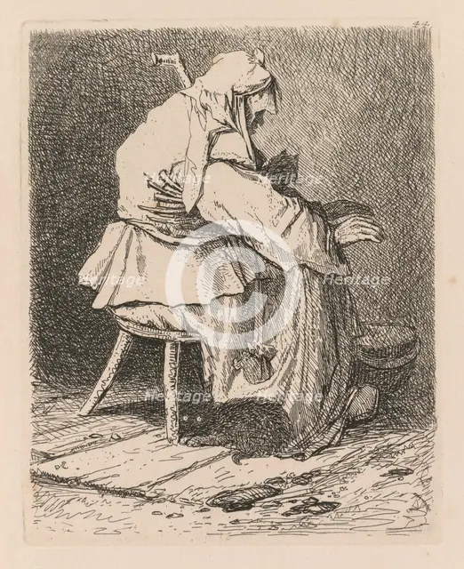 Liber Studiorum: Plate 44, Sketch after Rembrandt, 1838. Creator: John Sell Cotman (British, 1782-1842).