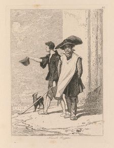 Liber Studiorum: Plate 45, French Beggars, 1838. Creator: John Sell Cotman (British, 1782-1842)