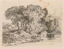 Liber Studiorum: Plate 4, View on the Yare, Norfolk, 1838. Creator: John Sell Cotman (British, 1782-1842)