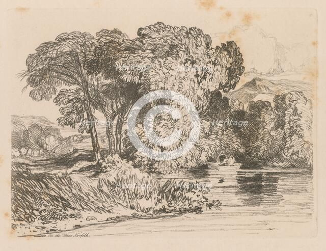 Liber Studiorum: Plate 4, View on the Yare, Norfolk, 1838. Creator: John Sell Cotman (British, 1782-1842).