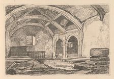 Liber Studiorum: Plate 42, Capel Carrig, Caernarvonshire, 1838. Creator: John Sell Cotman (British, 1782-1842)