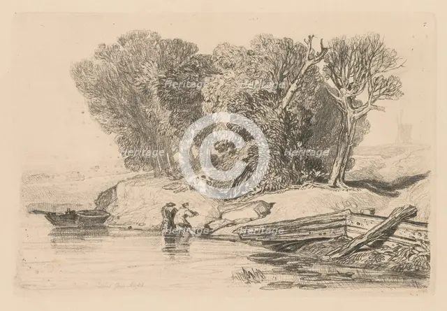 Liber Studiorum: Plate 7, Postwick Grove, Norfolk, 1838. Creator: John Sell Cotman (British, 1782-1842).