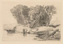 Liber Studiorum: Plate 7, Postwick Grove, Norfolk, 1838. Creator: John Sell Cotman (British, 1782-1842)