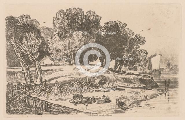 Liber Studiorum: Plate 8, Millbank on the Thames, 1838. Creator: John Sell Cotman (British, 1782-1842).