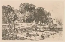 Liber Studiorum: Plate 8, Millbank on the Thames, 1838. Creator: John Sell Cotman (British, 1782-1842)