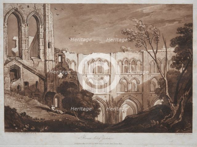 Liber Studiorum: Rivaux Abbey, Yorkshire. Creator: Joseph Mallord William Turner (British, 1775-1851).
