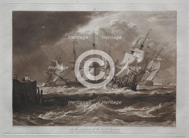 Liber Studiorum: Ships in a Breeze. Creator: Joseph Mallord William Turner (British, 1775-1851).