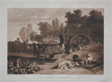 Liber Studiorum: The Farmyard with the Cock. Creator: Joseph Mallord William Turner (British, 1775-1851)