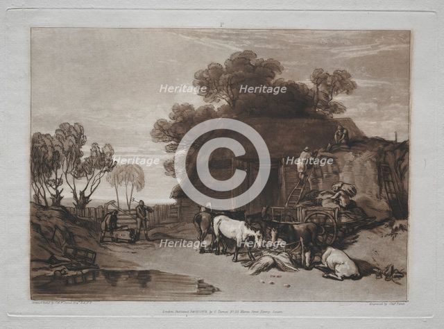 Liber Studiorum: The Straw Yard. Creator: Joseph Mallord William Turner (British, 1775-1851).