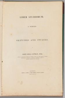 Liber Studiorum: Title Page, 1838. Creator: John Sell Cotman (British, 1782-1842)