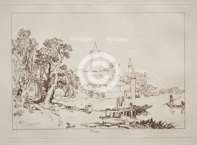 Liber Studiorum: Ville de Thun, Switzerland. Creator: Joseph Mallord William Turner (British, 1775-1851).