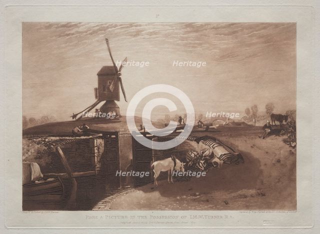 Liber Studiorum: Windmill and Lock. Creator: Joseph Mallord William Turner (British, 1775-1851).