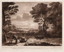 Liber Veritatis: No. 160, Tobias and the Angel, 1774. Creator: Richard Earlom (British, 1743-1822)