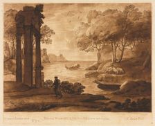 Liber Veritatis: No. 200, A View on the Sea Shore, with the Story of Jesus, 1777. Creator: Richard Earlom (British, 1743-1822); John Boydell
