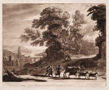 Liber Veritatis: No. 34, Peasants with Cattle attacked by Bandits, 1774. Creator: Richard Earlom (British, 1743-1822)