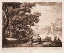 Liber Veritatis: No. 38, The Repose of the Holy Family along a River, 1774. Creator: Richard Earlom (British, 1743-1822)