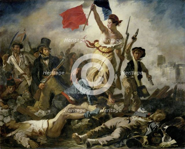 Liberty Leading the People, 1830. Artist: Delacroix, Eugène (1798-1863)