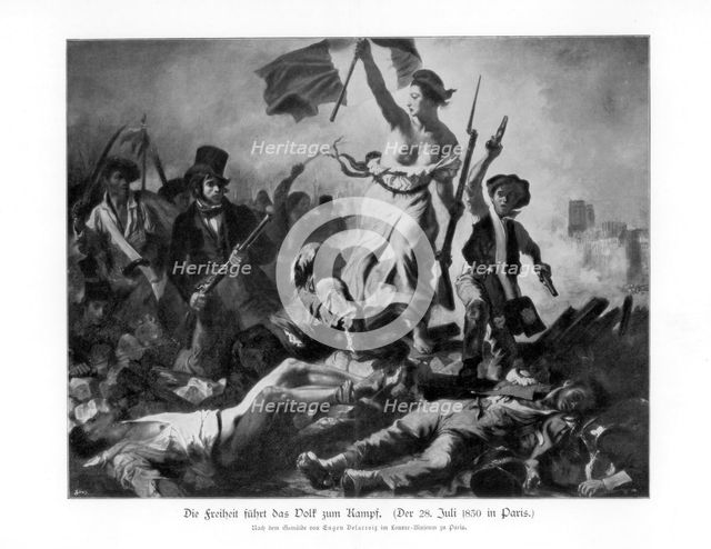 'Liberty Leading the People' 28th July 1830 (1900). Artist: Unknown