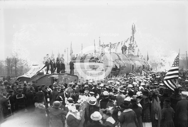 Liberty Loan procession in Central Park, 25 Oct 1917. Creator: Bain News Service.