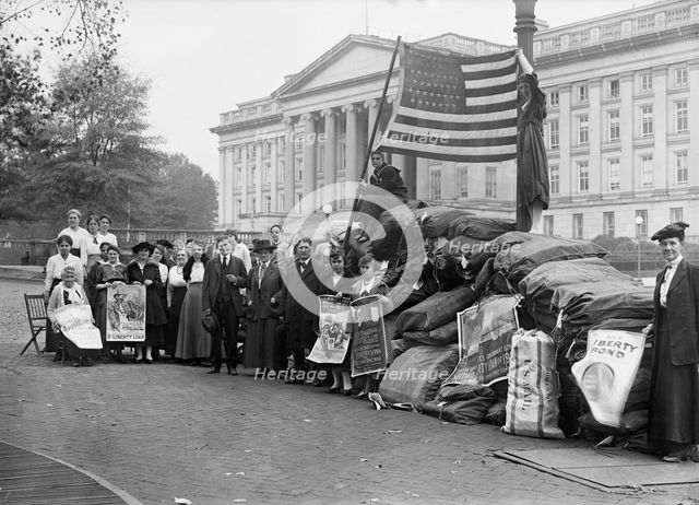 Liberty Loans - Mail Bags of Bonds, 1917. Creator: Harris & Ewing.