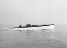 Liberty's motor launch underway, 1914. Creator: Kirk & Sons of Cowes