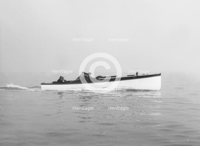 Liberty's motor launch underway, 1914. Creator: Kirk & Sons of Cowes.