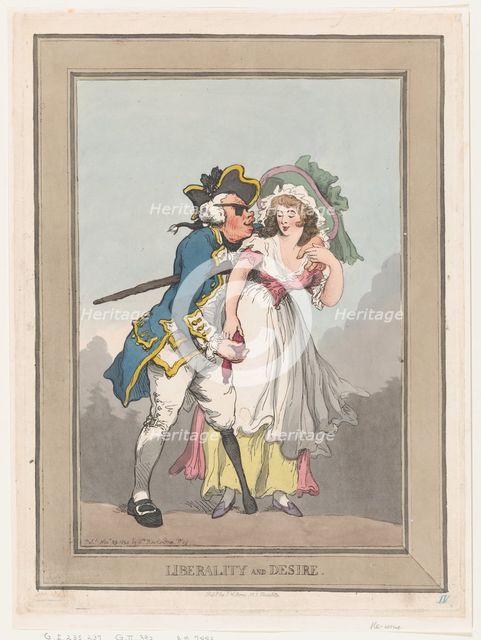Liberality and Desire, November 29, 1788., November 29, 1788. Creator: Thomas Rowlandson.