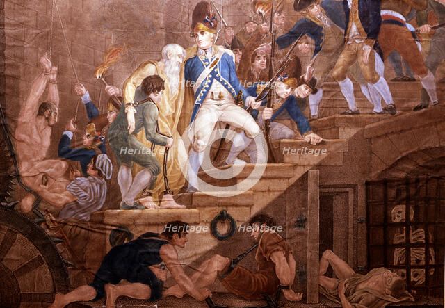 Liberation of prisoners after the taking of the Bastille.