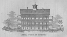 Liberia College at Monrovia., 1863. Creator: Richer Russell