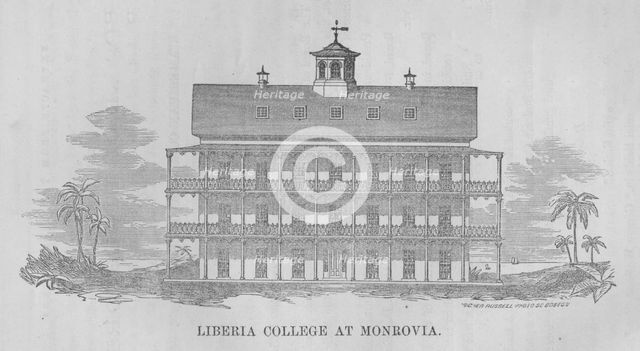 Liberia College at Monrovia., 1863. Creator: Richer Russell.