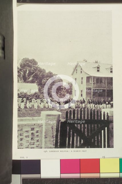 Liberian militia; a march past, 1906. Creator: Unknown.