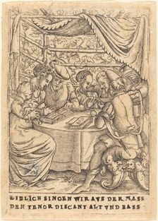 Liblich singen wir avs der Mass den Tenor discant Alt und Bass, c. 1580. Creator: Unknown
