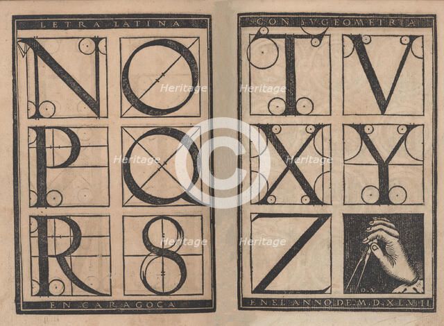 Libro Subtilissimo por el qual se enseña a escrevir . . . ., 1564. Creator: Written by Juan de Yciar.