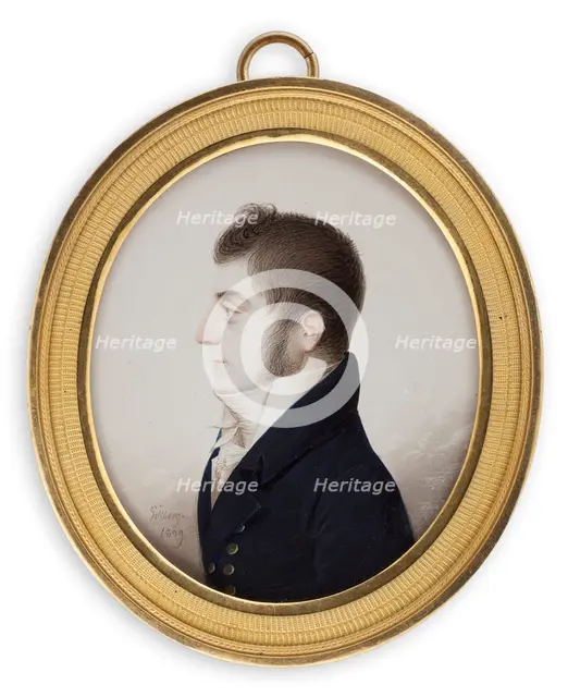 Librarian Sten Engelbrekt Hallencreutz, 1809. Creator: Jakob Axel Gillberg.