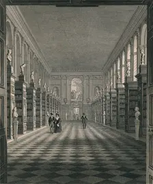 Library, Trinity College Cambridge, c1820. Artists: James Sargant Storer, Henry Sargant Storer