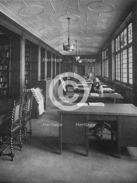 Library and editorial room, The Evening News Building, Detroit, Michigan, 1924. Artist: Unknown.