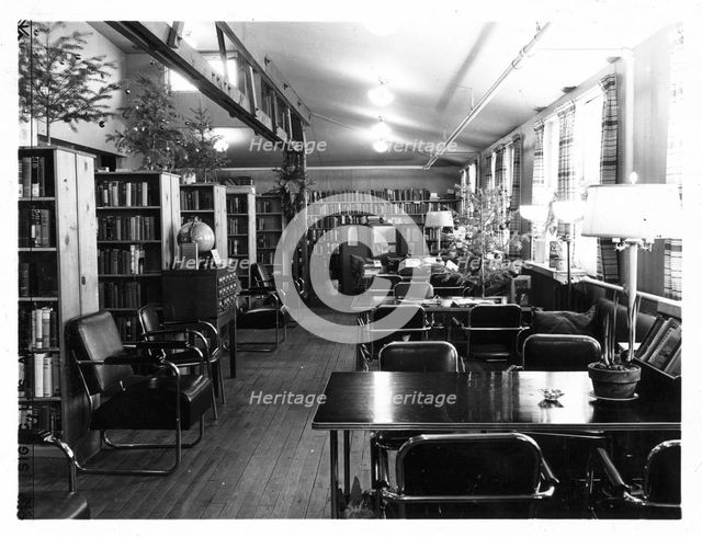 Library at Fort Sheridan, Illinois, USA, 1940. Artist: Unknown